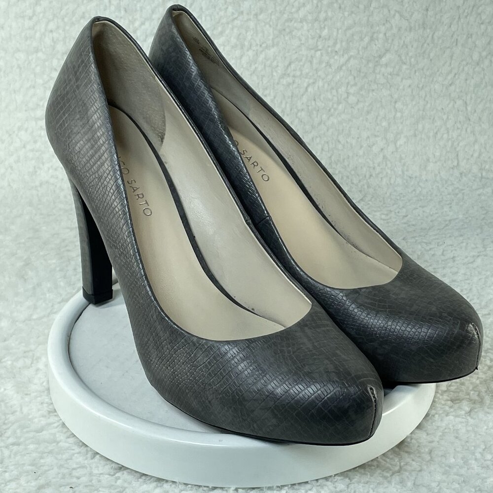 Franco Sarto Heels Womens Sz 10 M Gray Cicero Pumps 4.5 Inch Heels Cushioned